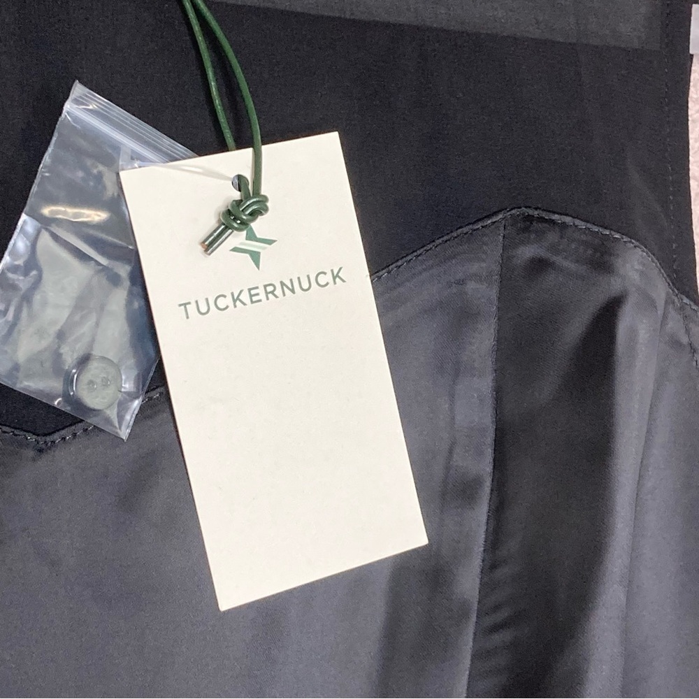 NEW Tuckernuck Satin/Mesh Belle Sleeveless Blouse Top Women M Black Formal Party - Picture 5 of 9